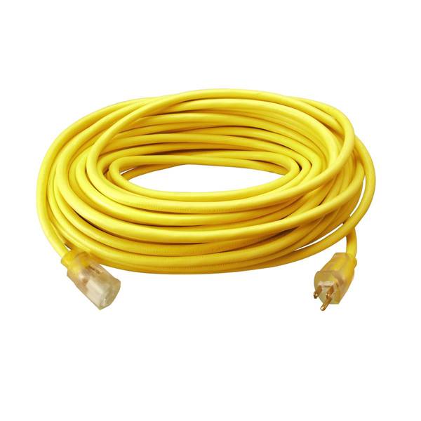 12/3 Pro Power Yellow Extension Cord - Straps